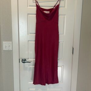 Anthropologie Red Maxi Dress